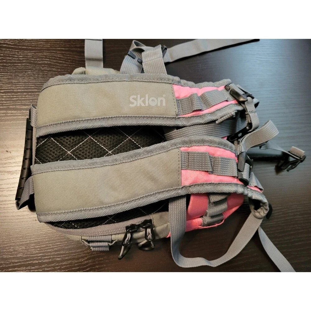 Sklon Ski and Snowboard Harness Trainer Backpack for Kids - Pink Snowflake